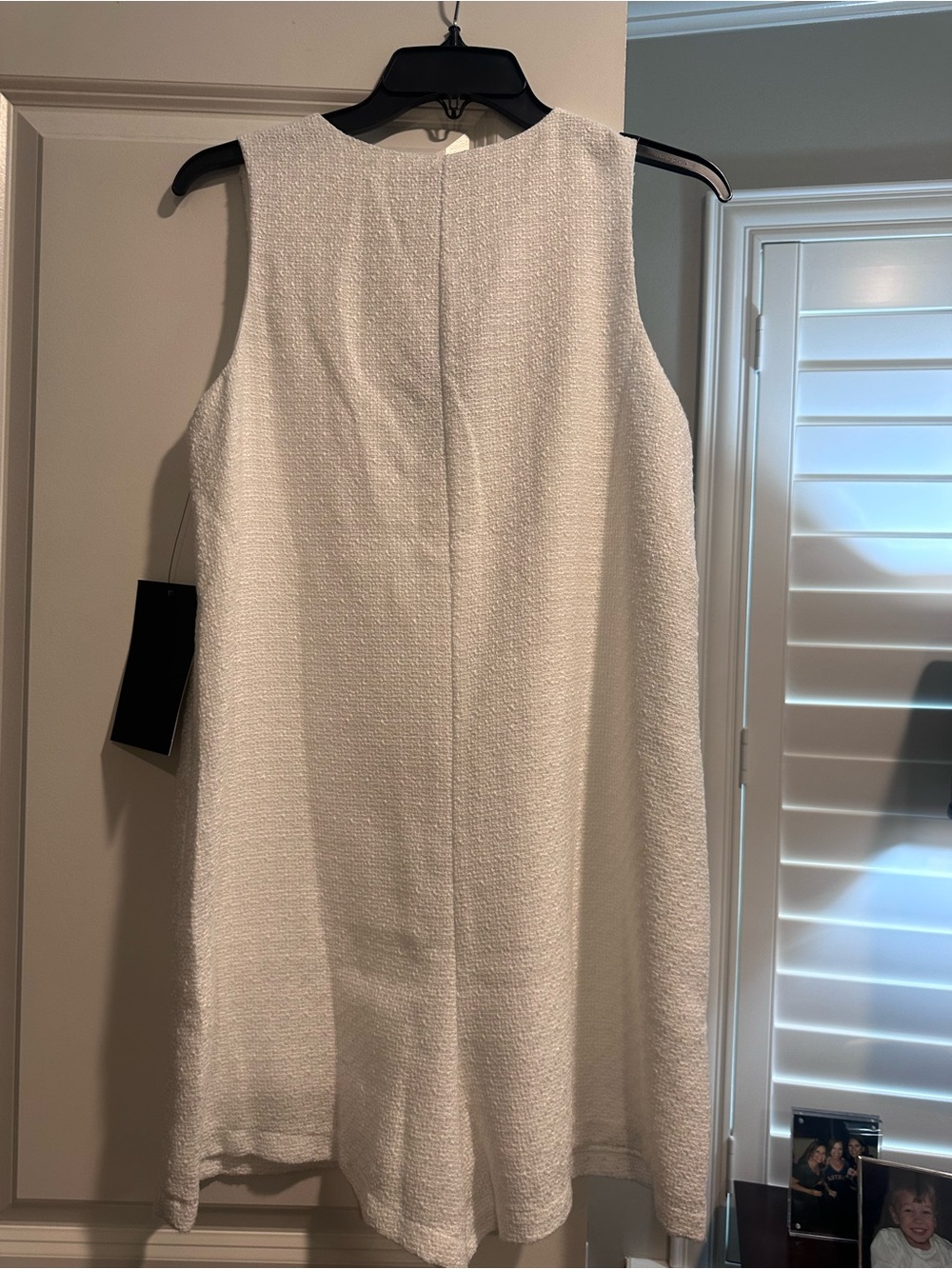 Tuckernuck White Textured Sleeveless Button-Front Mini Romper - Picture 2 of 4